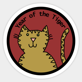 Year of the Tiger Cute Big Cats Sticker
